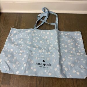 Kate Spade Blue Snowflake Tote Bag